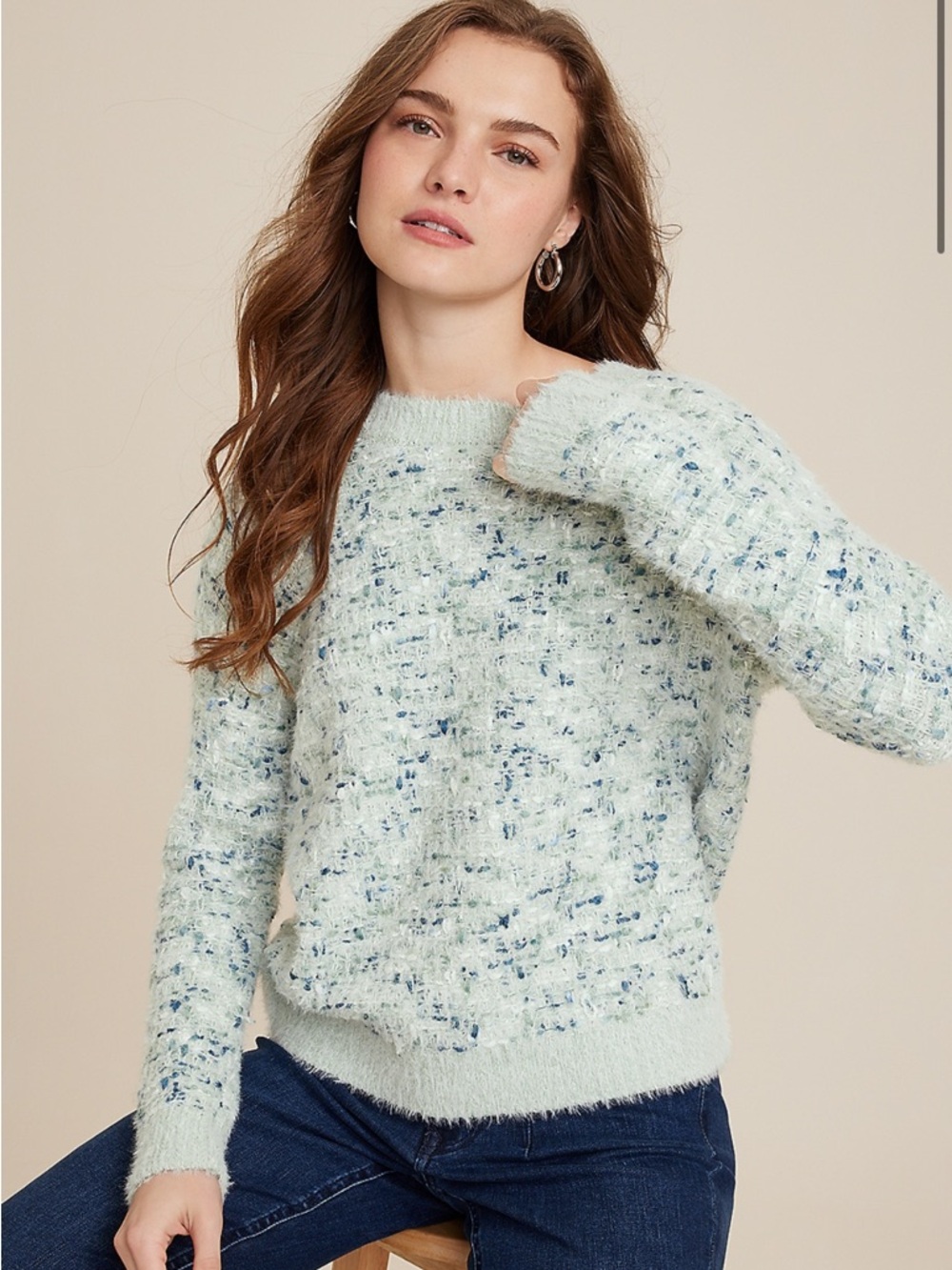 NWT Maurices Popcorn Eyelash Sweater – Size M 🤍